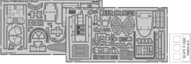 Eduard 32473 1/32 Aircraft- F100C Interior Pt.2 for TSM
