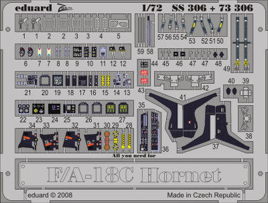 Eduard SS306 1/72 F/A-18C Zoom Set for ACADEMY