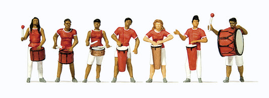 Preiser 24626 HO Scale Samba Drumming Group Figure Set
