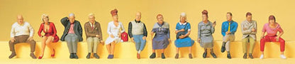 Preiser 10524 HO Scale Pedestrians Seated Travellers