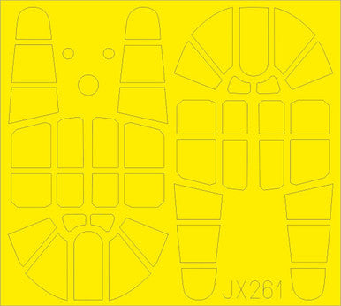 Eduard JX261 1/32 Mask P-40E TFace Canopy Mask Set for Trumpeter