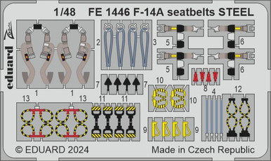 Eduard FE1446 1/48 F-14A Seatbelts STEEL 1/48