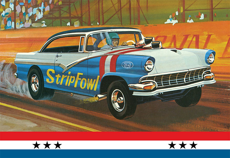 AMT 1308 1/25 1956 Ford Victoria Hardtop Model Car Kit