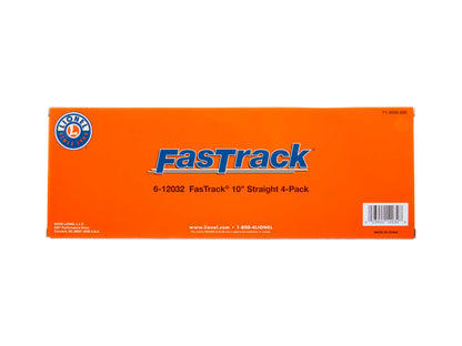 Lionel 6-12032 O Gauge FasTrack 10" Straight Track 4-Pack