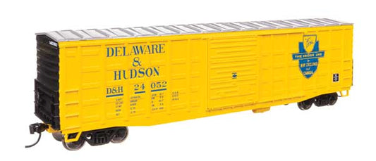 Walthers Mainline 910-46709 HO Scale 50' Waffle Boxcar RTR D&H #24052