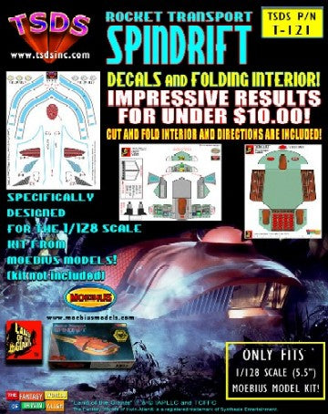 TSDS 121 1/128 Land of the Giants Spindrift Decal Set & Color Fold-Up Interior f