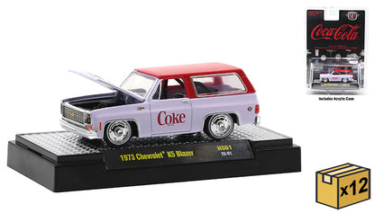 M2Machines 51500-HS01-CASE 1/64 Scale Coca-Cola - 1973 Chevrolet K5