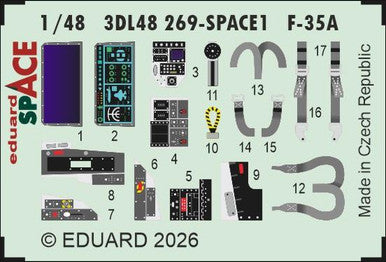 Eduard 3DL48269 1/48 Space Set F-35A SPACE for ITALERI