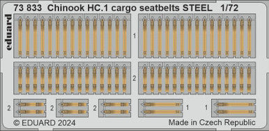 Eduard 73833 1/72 Chinook HC.1 Cargo Seatbelts STEEL Photo Etch Set