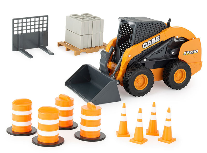 Ertl 47350 1/16 Scale Case Sv280 Skid Steer Loader Playset