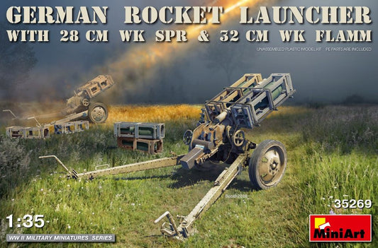 Miniart Models 35269 1/35 WWII German Rocket Launcher w/28cm WK SPR & 32cm WK Fl