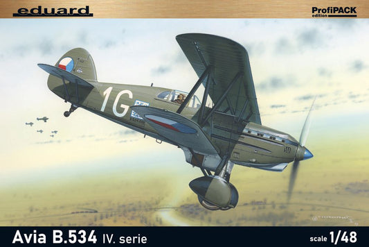Eduard 8192 1/48 Avia B534 IV Series Czech BiPlane Fighter (Profi-Pack Plastic K