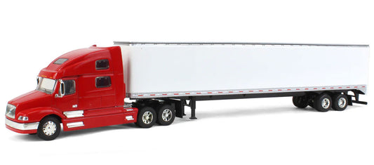 Spec Cast 31605 1/64 Volvo 770 Red Sleeper, 53' White Trailer