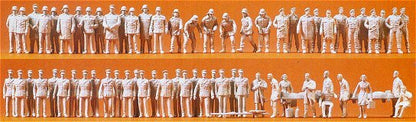 Preiser 16339 HO Scale Unpainted Figure Set Firemen