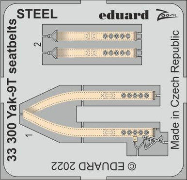 Eduard 33300 1/32 Yak-9T Seatbelts Steel for ICM