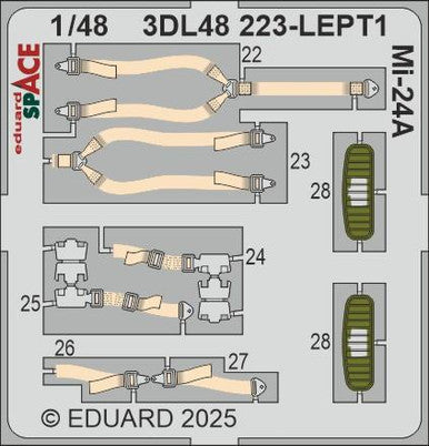 Eduard 3DL48223 1/48 Mi-24A SPACE SPACE for TRUMPETER Kit