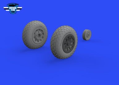 Eduard 648987 1/48 P-51B/C Wheels Oval Tread 1/48
