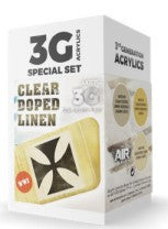 AK Interactive 11712 Air Series: Clear Doped Linen 3G Acrylic Paint Set (3 Color