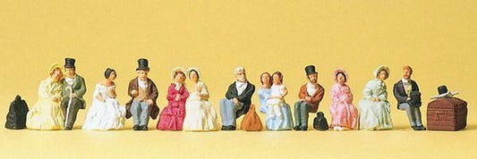 Preiser 12045 HO Scale 1847 Vintage Passengers -- pkg(13)