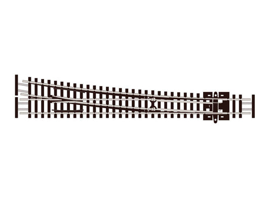 Peco SL-E388F N Scale Code 55 #8 Turnout, Long 36" Radius