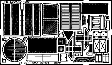 Eduard 35221 1/35 AMX 30/105 for Heller Photo Etch Detail Set