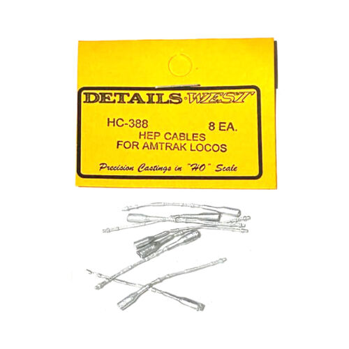 Details West 388 HO Scale HEP Cables for Amtrak Locomotives -- pkg(8)