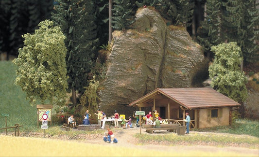 Busch 1035 HO Scale Log Cabin Building Kit