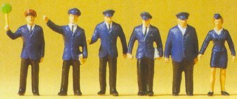 Preiser 14011 HO Scale Railroad Personnel Station Personnel