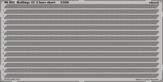 Eduard 99025 1/350 Ship- Railings 45' 2 Bars Short