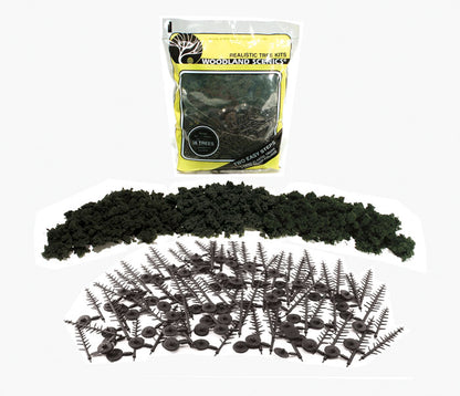 Woodland Scenics TR1104 All Scale Conifer Green - 42/pkg