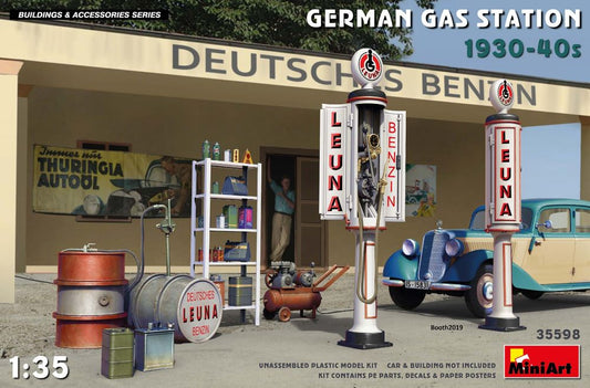 Miniart Models 35598 1/35 German Gas Station 1930-40s Accessories