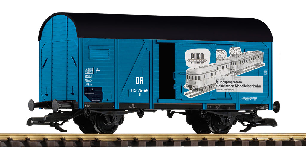 Piko 37972 G Scale DR III 2-Axle Boxcar VEB PIKO