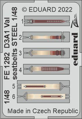 Eduard FE1282 1/48 Val Seatbelts Steel for Hasegawa
