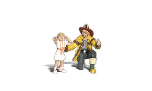 Woodland Scenics A2539 All Scale Fireman Bill & Betsy - G scale