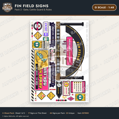 Alpine Railworks 30769O O Scale Roadside Signs - Buried Car Art