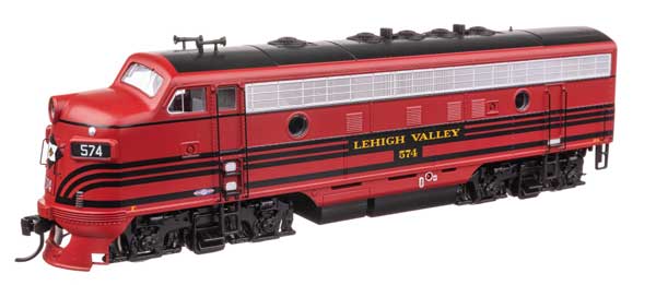 Walthers Mainline 11409 HO Scale EMD F7 A - Standard DC -- Lehigh Valley #574