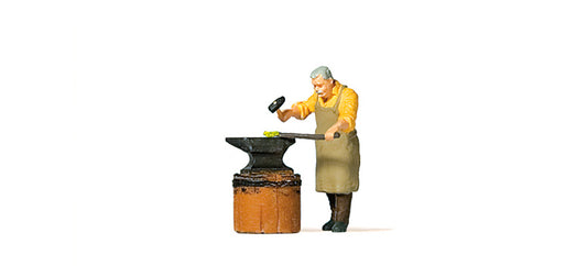 Preiser 28187 HO Scale Blacksmith with Anvil Figure
