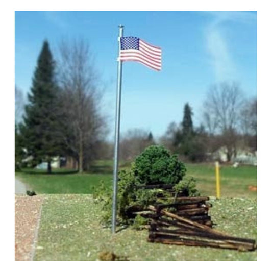 Osborn Models 1094 HO Scale U.S. Flag + Pole 3-Pack (Kit)