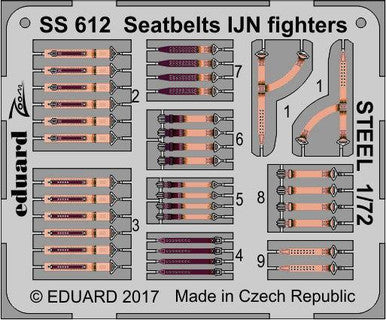 Eduard SS612 1/72 Seatbelts IJN Fighters STEEL for