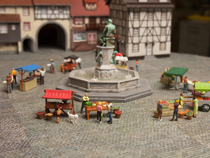 Noch 16226 HO Scale Farmers Market Fruit Stall Set