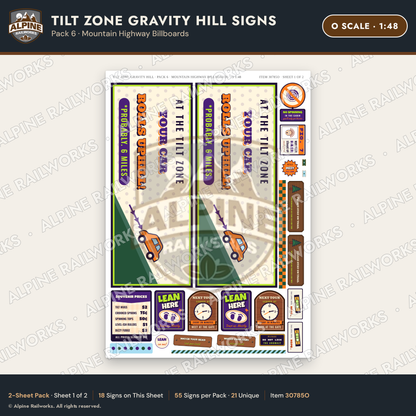 Alpine Railworks 30785O O Scale Roadside Signs - Mystery Spot