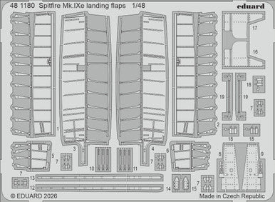 Eduard 481180 1/48 Spitfire Mk.IXe Landing Flaps Photo Etched Set for