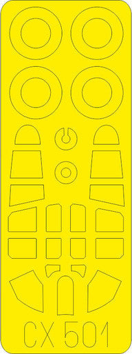 Eduard CX501 1/72 Mask Kittyhawk Mk. Ia for SHY Canopy Mask Set