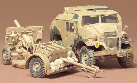 Tamiya 35044 1/35 British 25-Pdr Field Gun & Quad Gun Tractor Vehicle