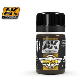 AK Interactive 2033 Air Series: Engine & Turbines Wash Enamel 35ml Bottle