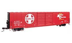 Walthers Mainline 910-3402 HO 60' P-S Dbl Door Boxcar Santa Fe #600144