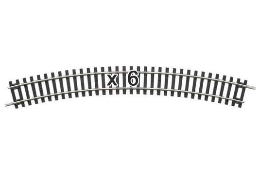 Piko 55213 HO Scale Curved Track R3/30 Degrees, Box of 6
