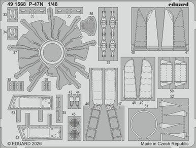 Eduard 491568 1/48 P-47N Photo Etched Set for MINIART
