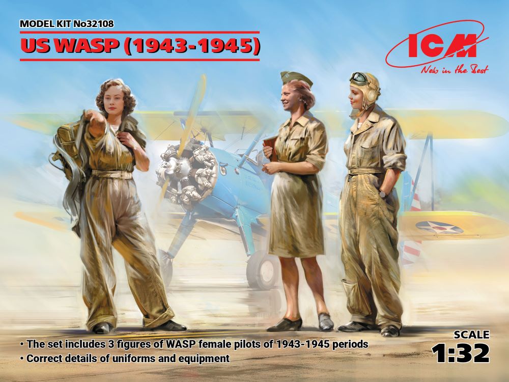 ICM Models 32108 1/32 US WASP Figures 1943-1945 (3)