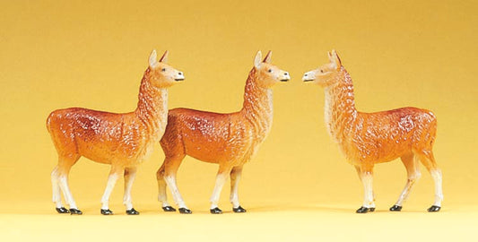 Preiser 20389 HO Scale Llamas Animal Figure Set